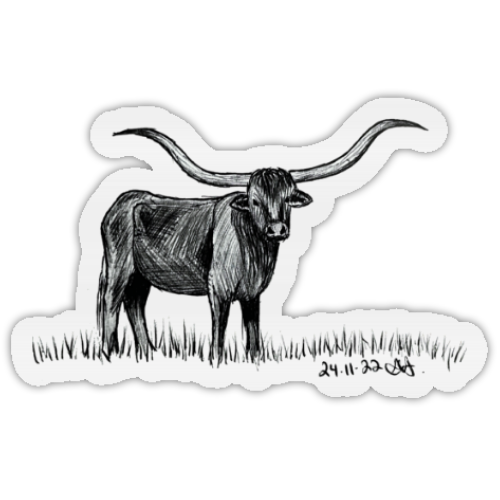 Long Horn Sticker